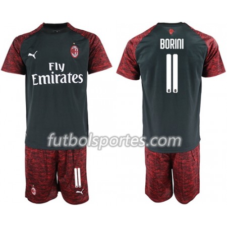 Camisetas AC Milan Borini 11 Niño Tercera Equipacion 2018/2019